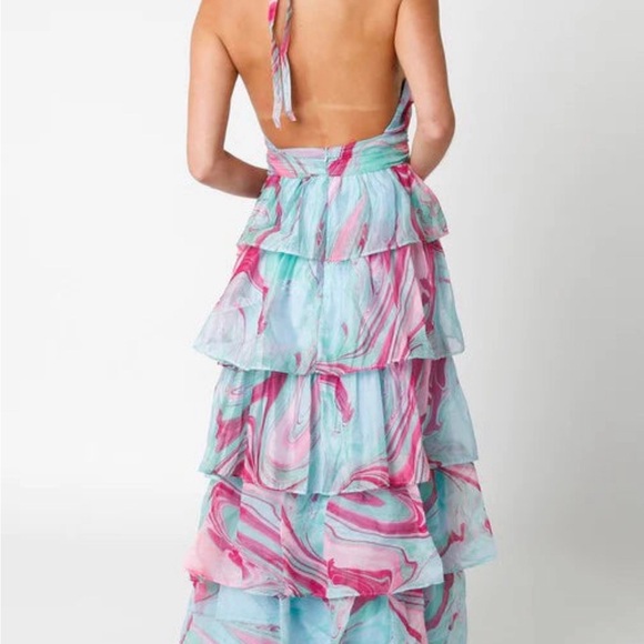 Olivaceous Colorful Dress - Picture 2 of 8